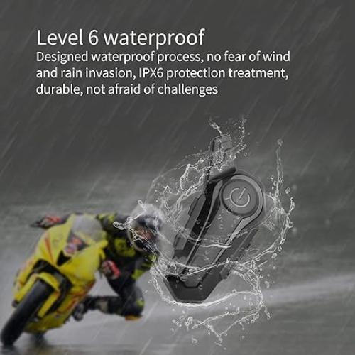 Auricular Bluetooth SOFFRIA E1 para Motocicleta, Impermeable IPX6