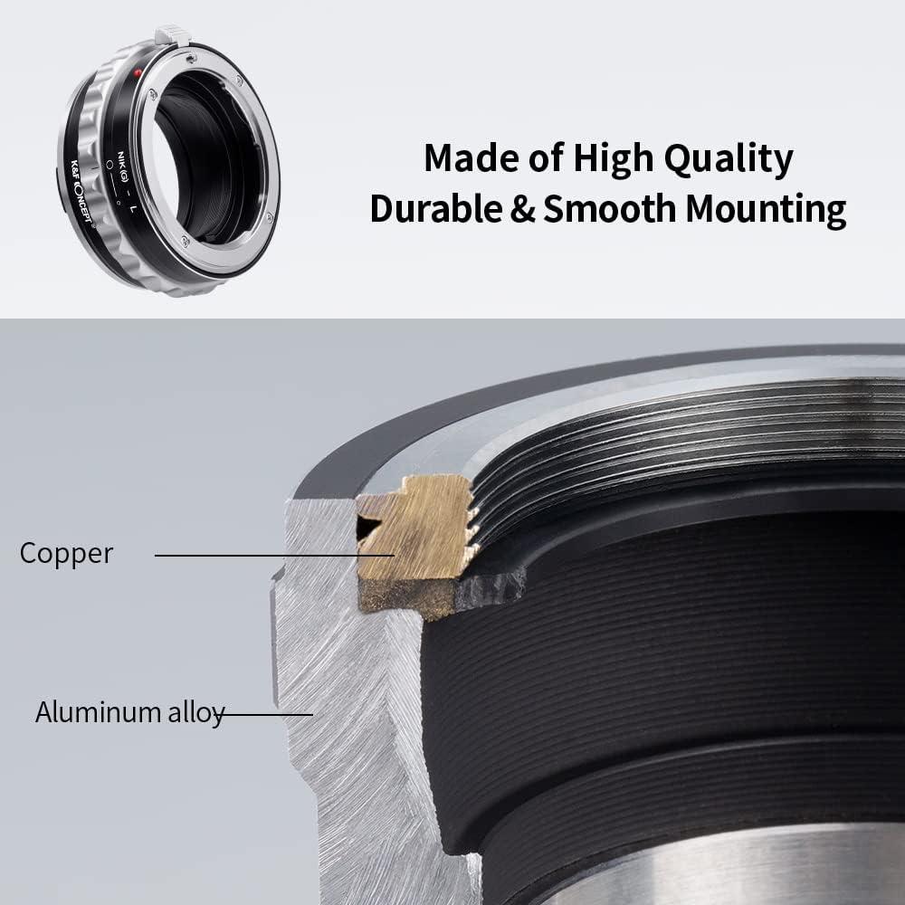 Adaptador de Montura de Lente K&F Concept Nikon F a L