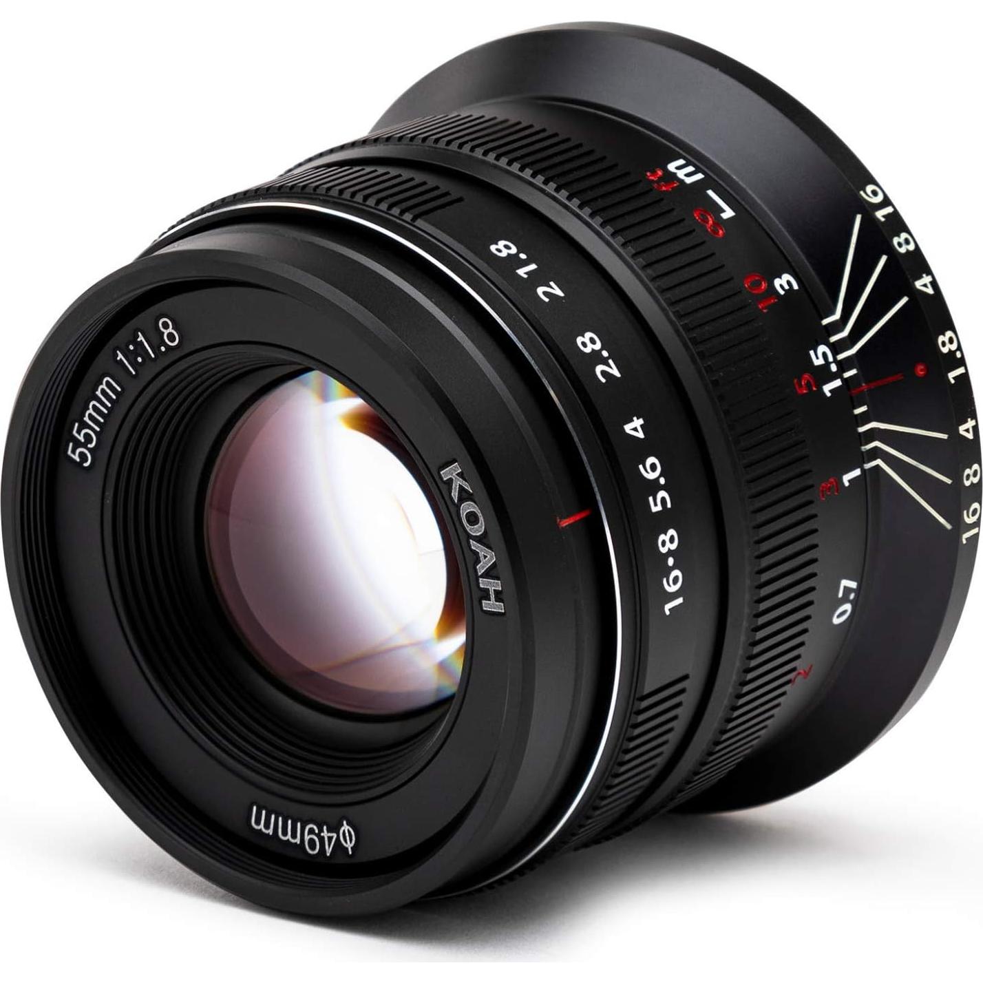 Lente Koah Artisans 55mm f/1.8 Manual para Canon RF