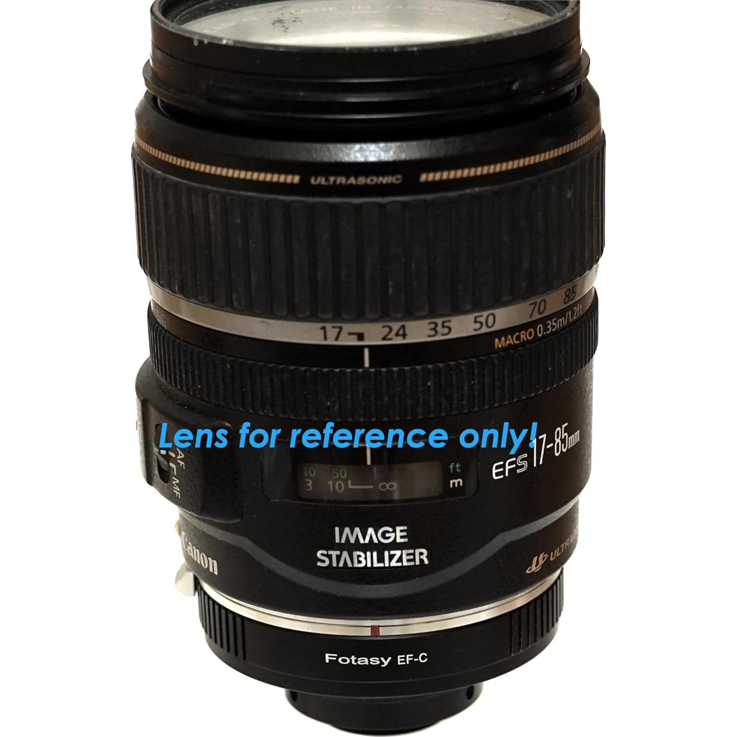 Adaptador de Lente Fotasy Canon EF a C Mount para DSLR y CCTV