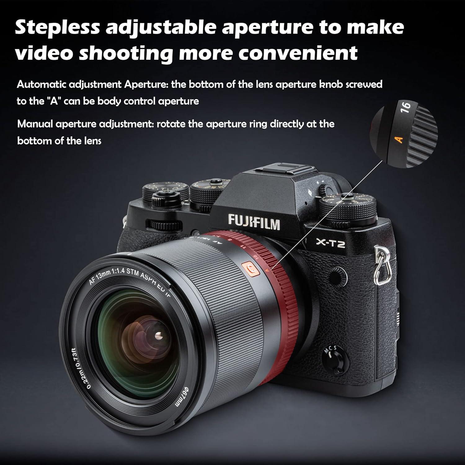 Lente VILTROX 13mm F1.4 APS-C para Fujifilm X - Enfoque Automático