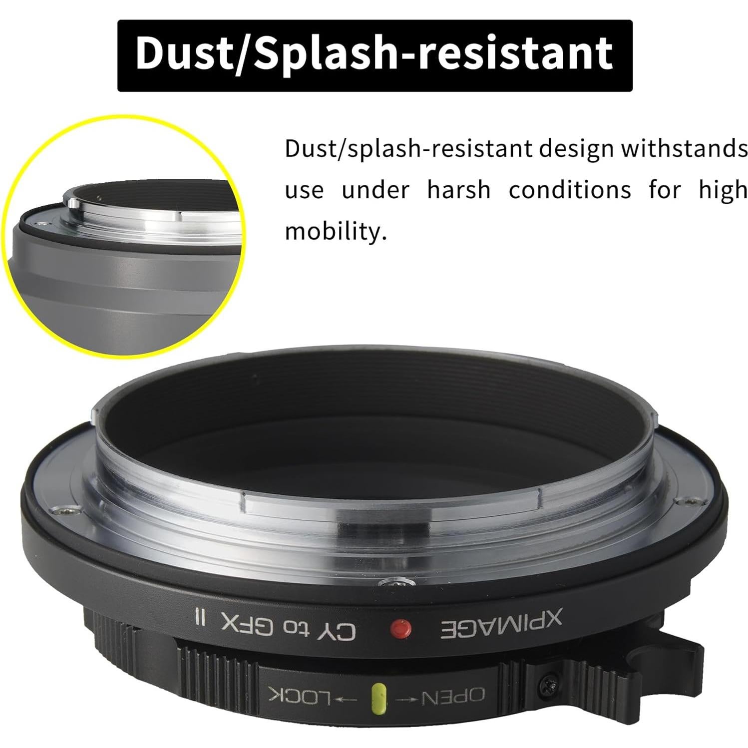 Anillo Adaptador de Lente Contax Yashica CY a Fujifilm GFX