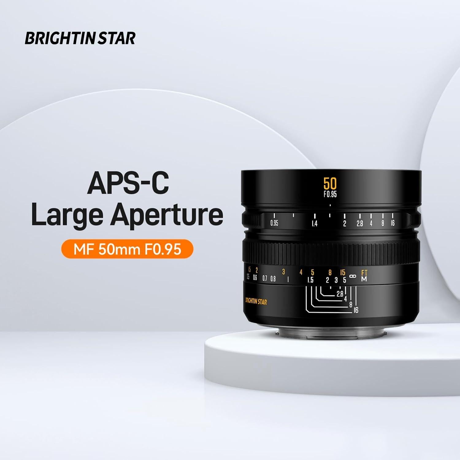 Lente Manual 50mm F0.95 Brightin Star para Fujifilm X