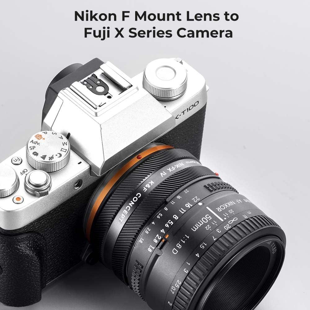 Adaptador de Montura K&F Concept IV PRO Nikon F a Fujifilm X