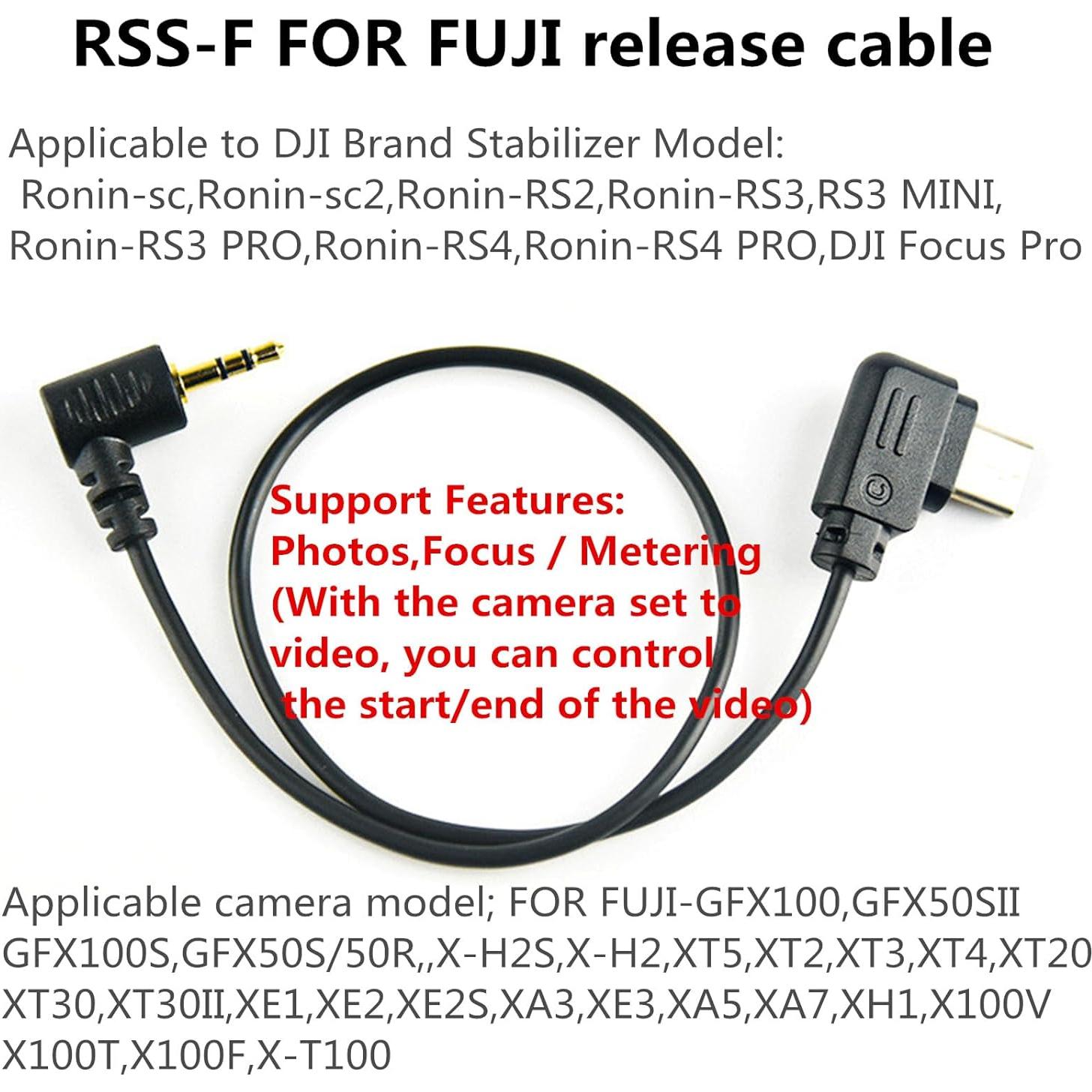 Cable de liberación del obturador RSS-F 2.5mm para cámaras Fuji y DJI