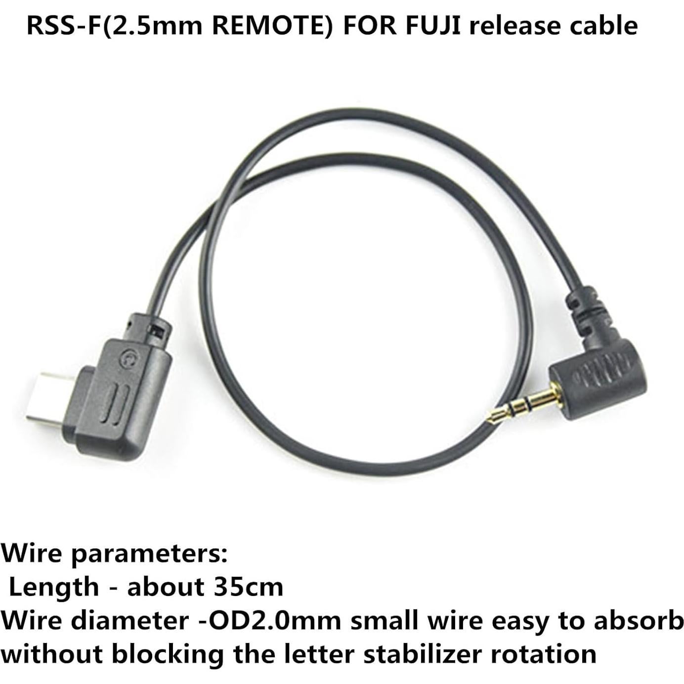 Cable de liberación del obturador RSS-F 2.5mm para cámaras Fuji y DJI