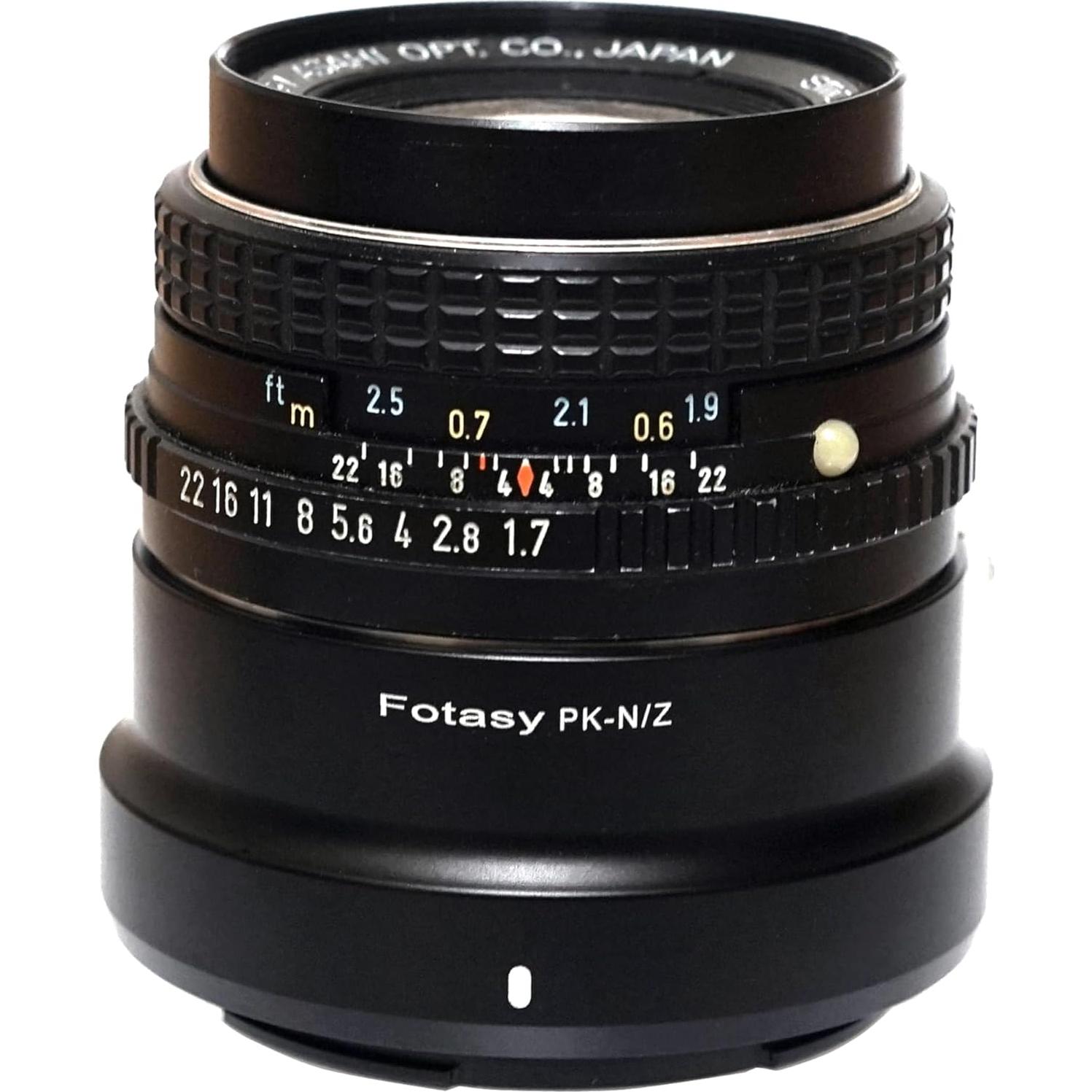 Adaptador de lente Fotasy PK a Nikkor Z para cámaras sin espejo