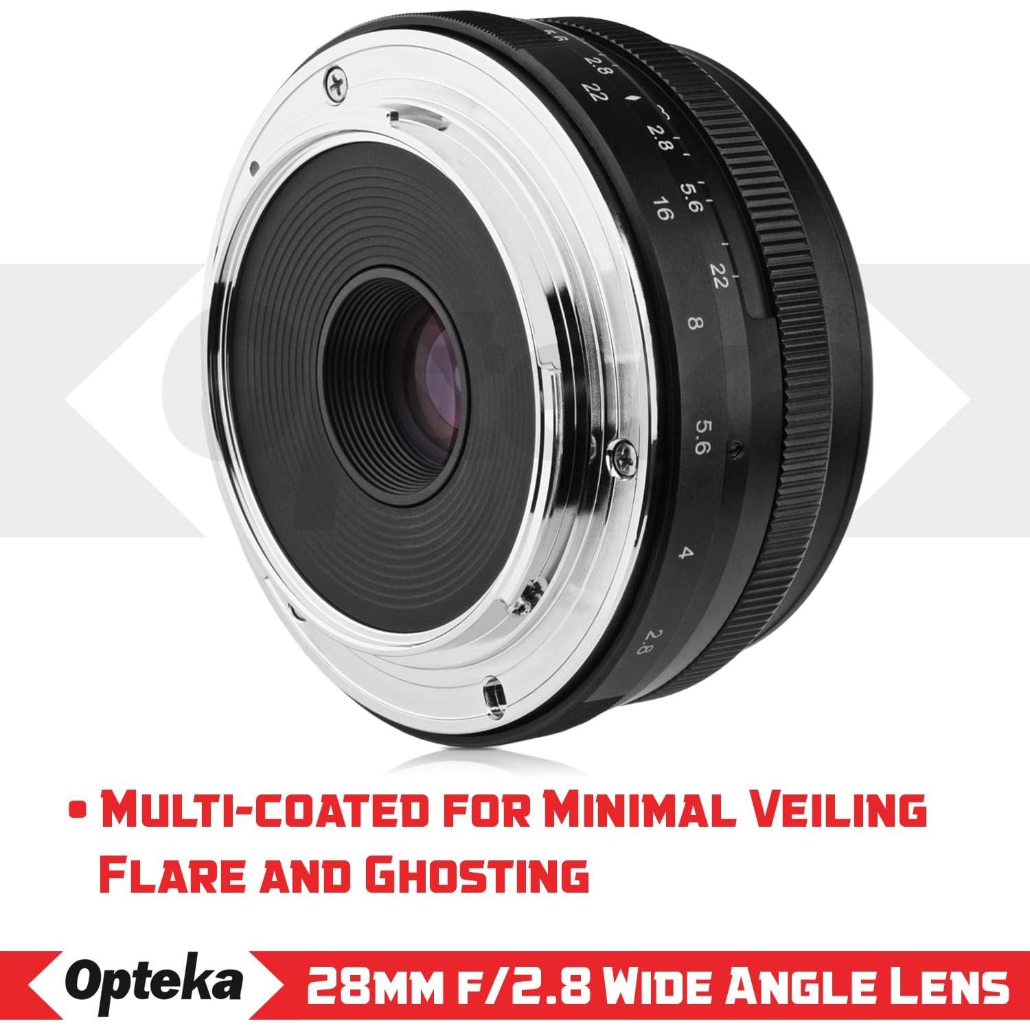 Lente Opteka 28mm f/2.8 Manual para Olympus M43