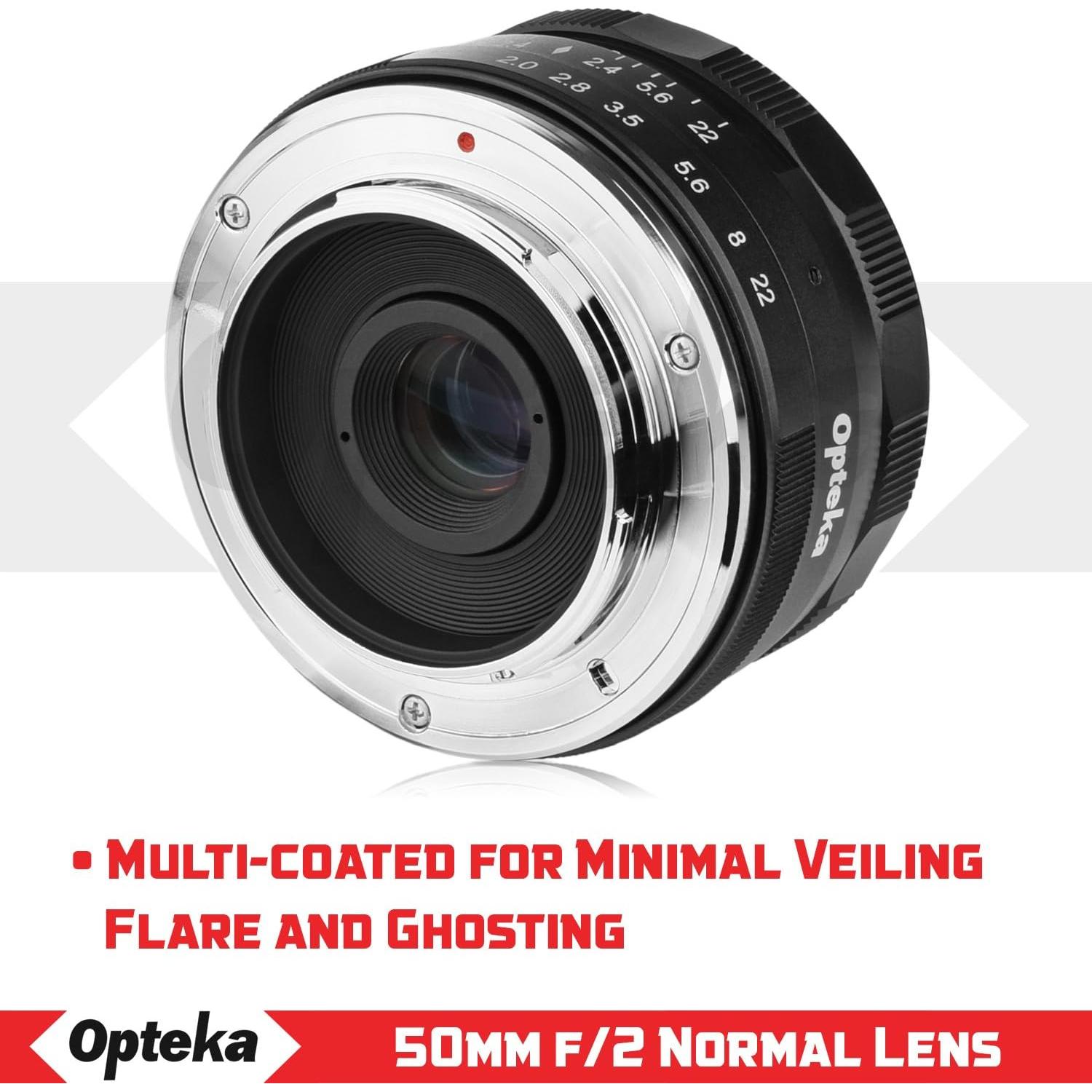 Lente Opteka 50mm f/2.0 Manual para Olympus M43 - Bokeh Hermoso