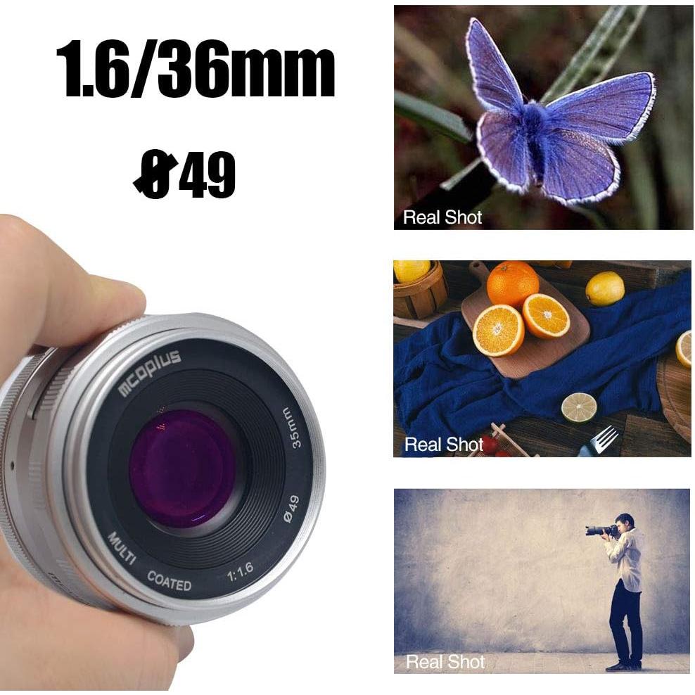 Lente Mcoplus 35mm F1.6 Manual para Cámaras M4/3 Olympus Panasonic