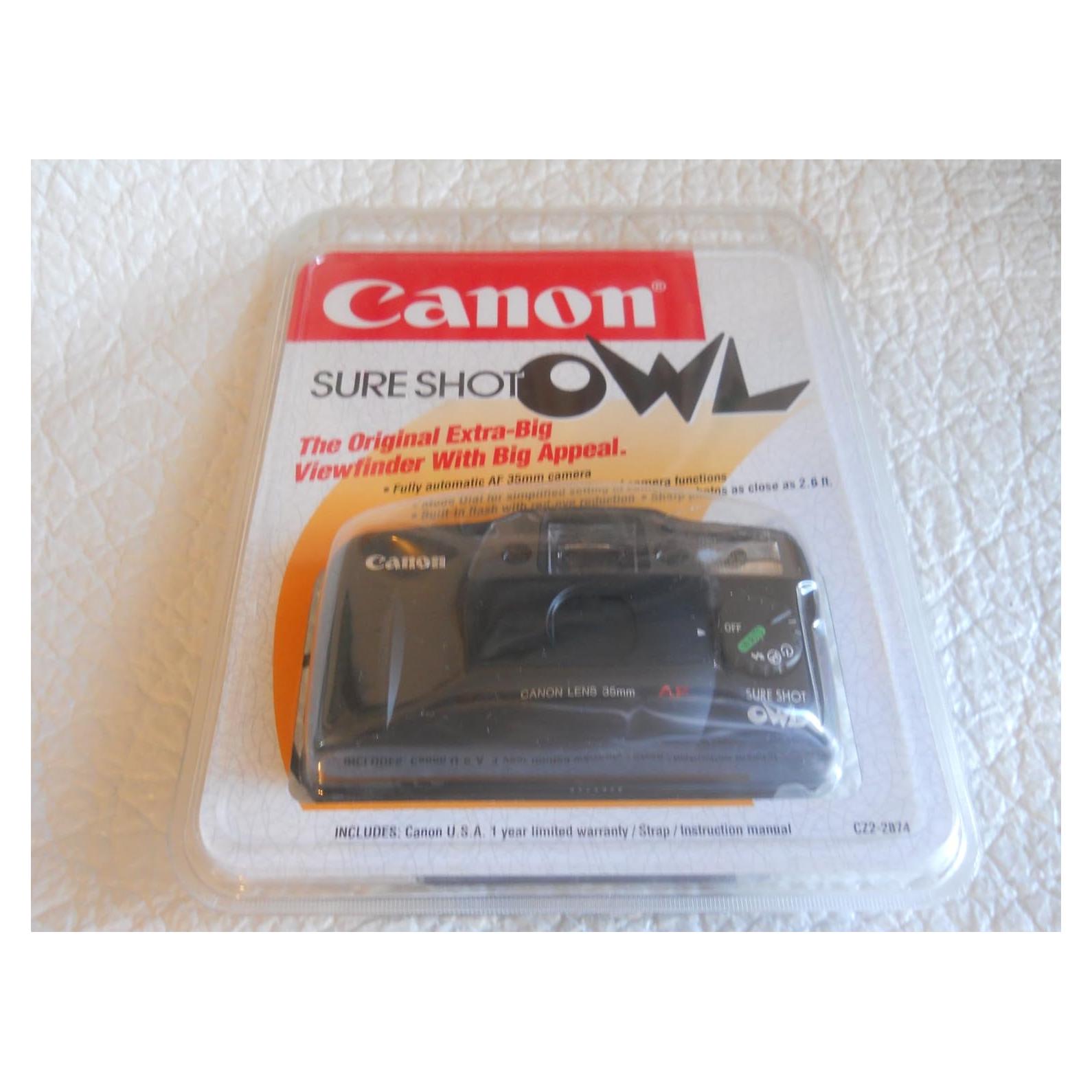 Cámara de película Canon Sure Shot Owl 35mm automática