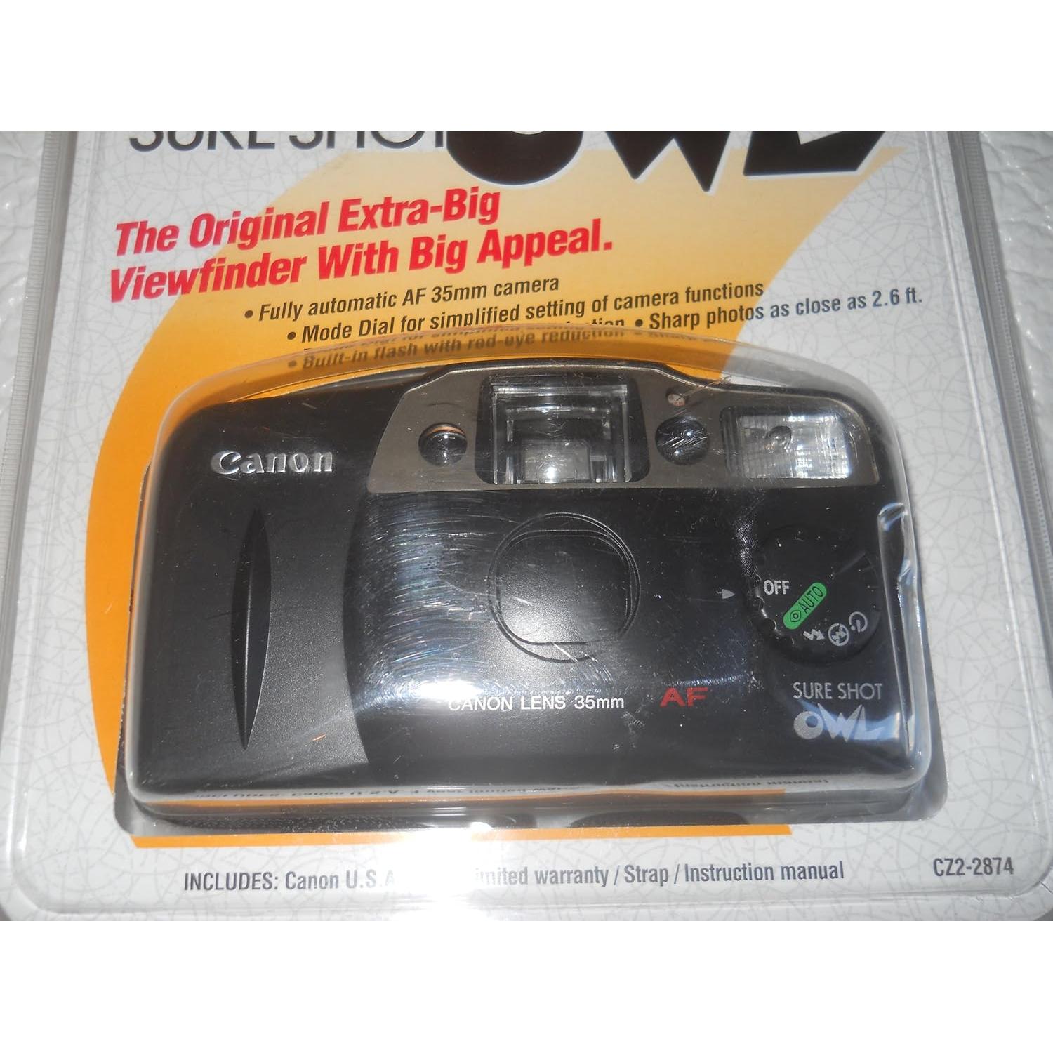 Cámara de película Canon Sure Shot Owl 35mm automática