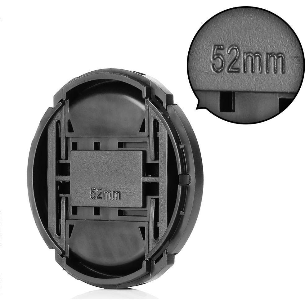 Tapa de lente 52mm ChromLives con pinza y correa - Paquete de 4