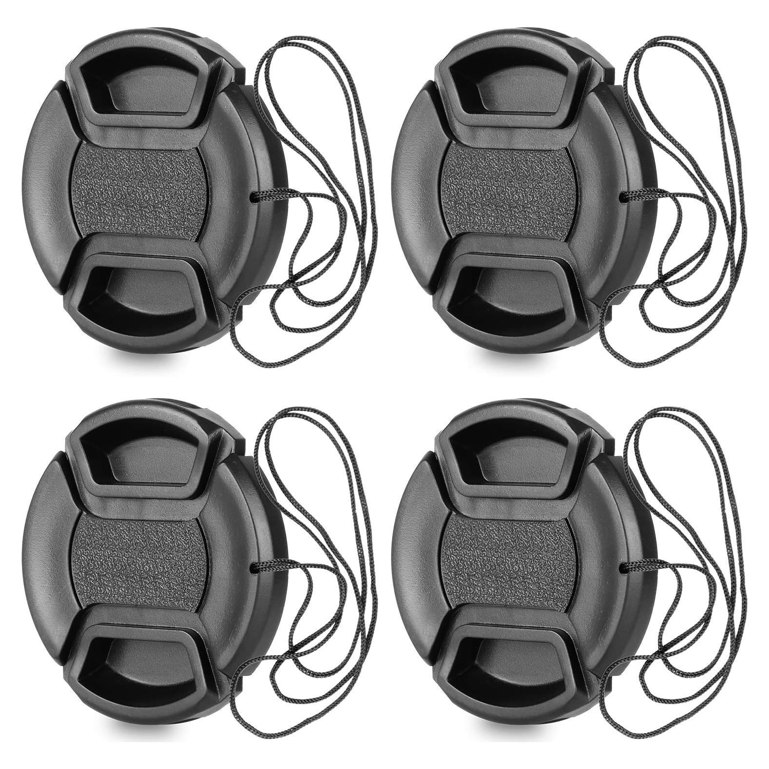 Tapa de lente 58mm ChromLives con agujero para correa - 4 piezas