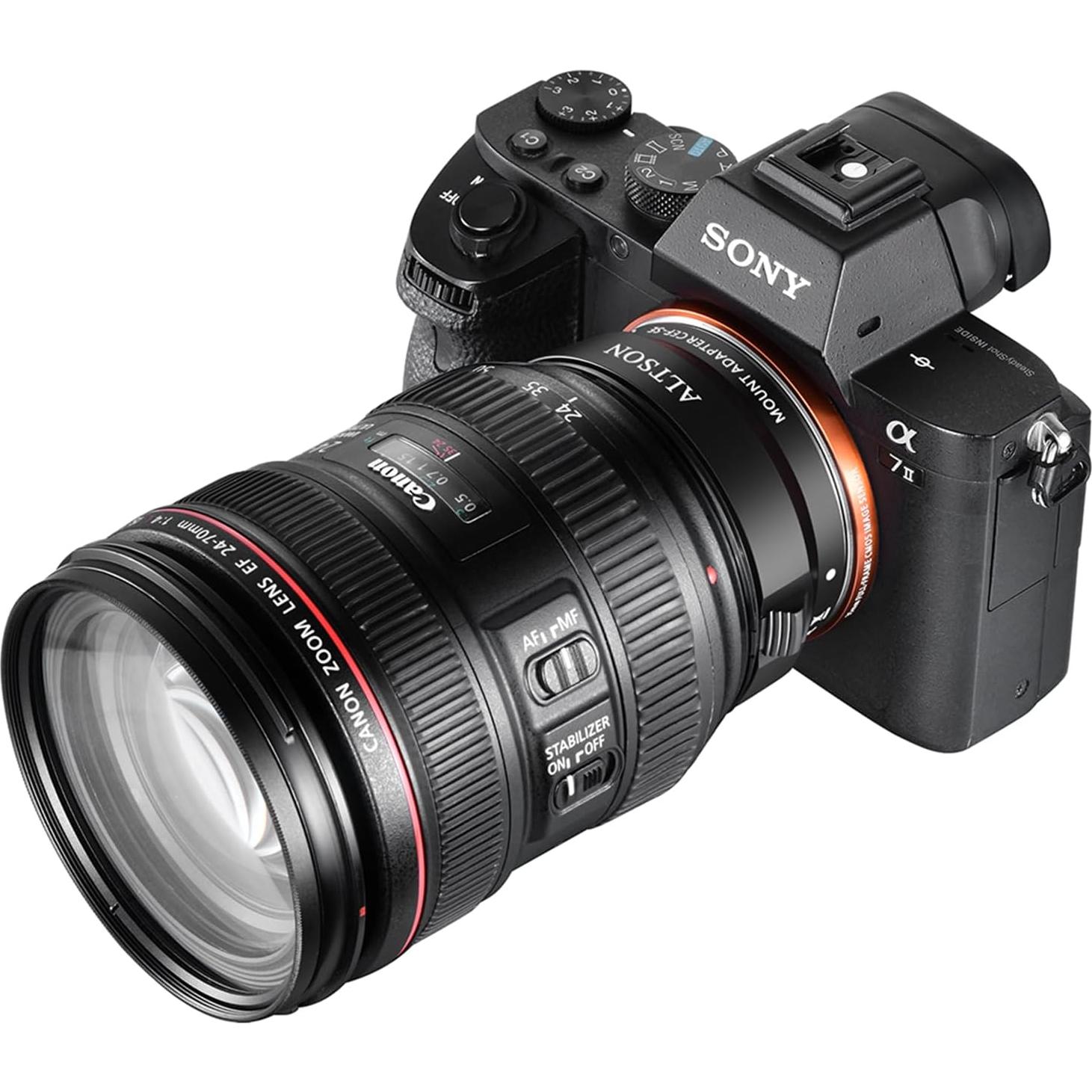 Adaptador de lente EF-SE VONOV para Canon EF a Sony E-Mount