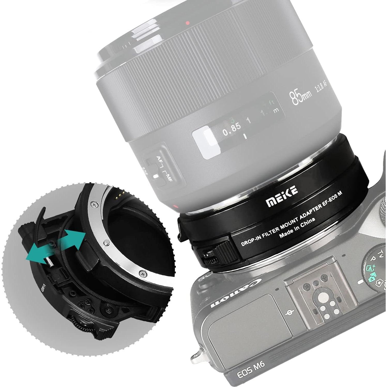 Adaptador de lente Meike MK-EFTM-C para Canon EF/EF-S