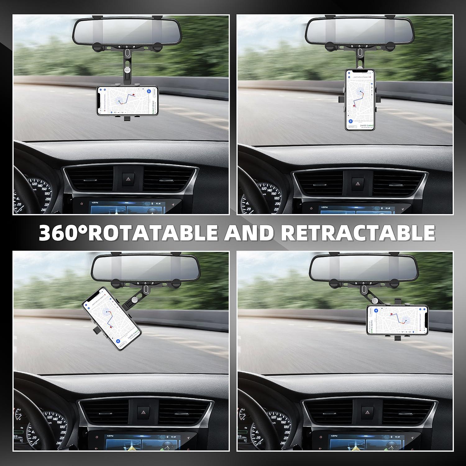 Soporte para Teléfono en Espejo Retrovisor SXhyf 360° Ajustable