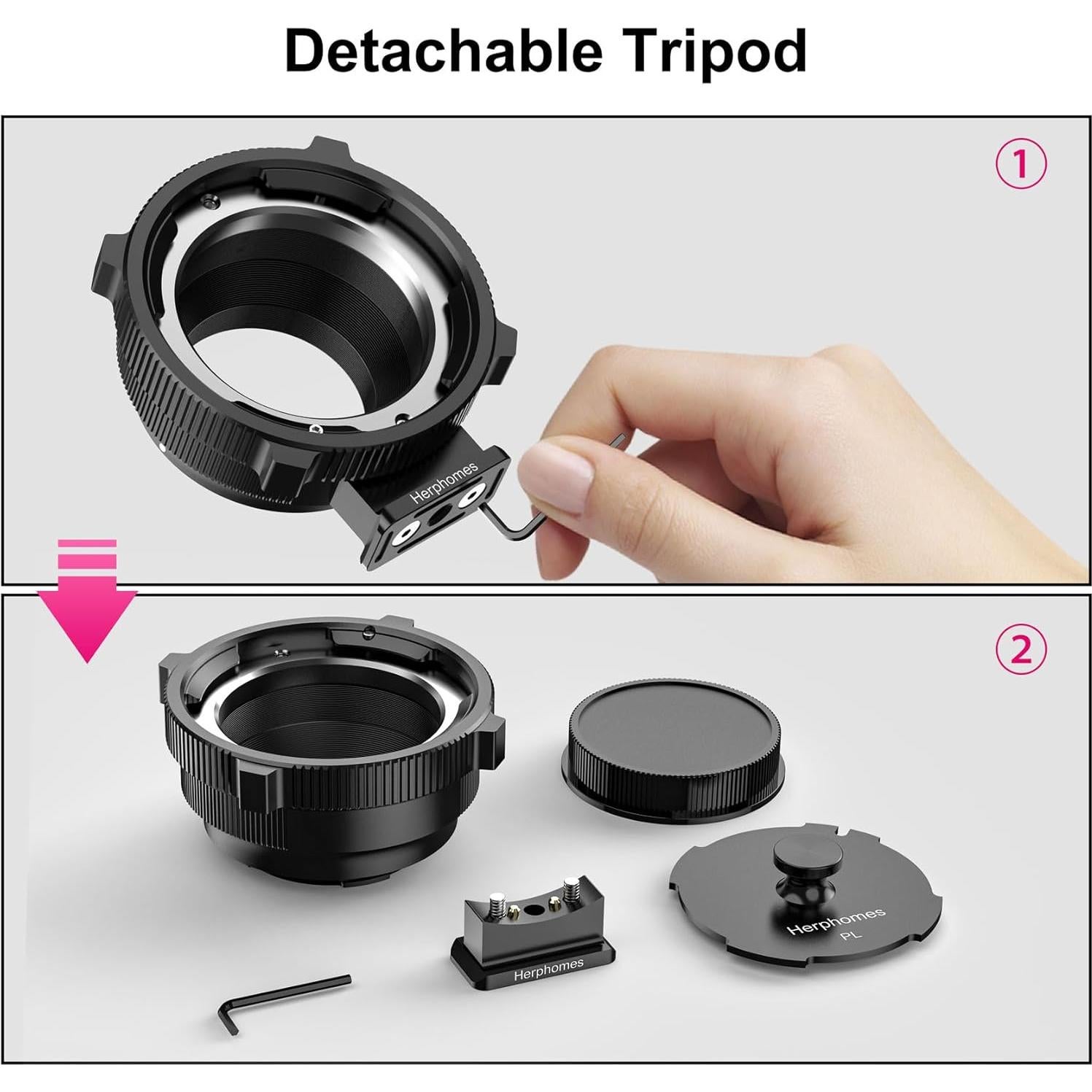 Adaptador de Montura PL-L Herphomes para Cámaras L Panasonic