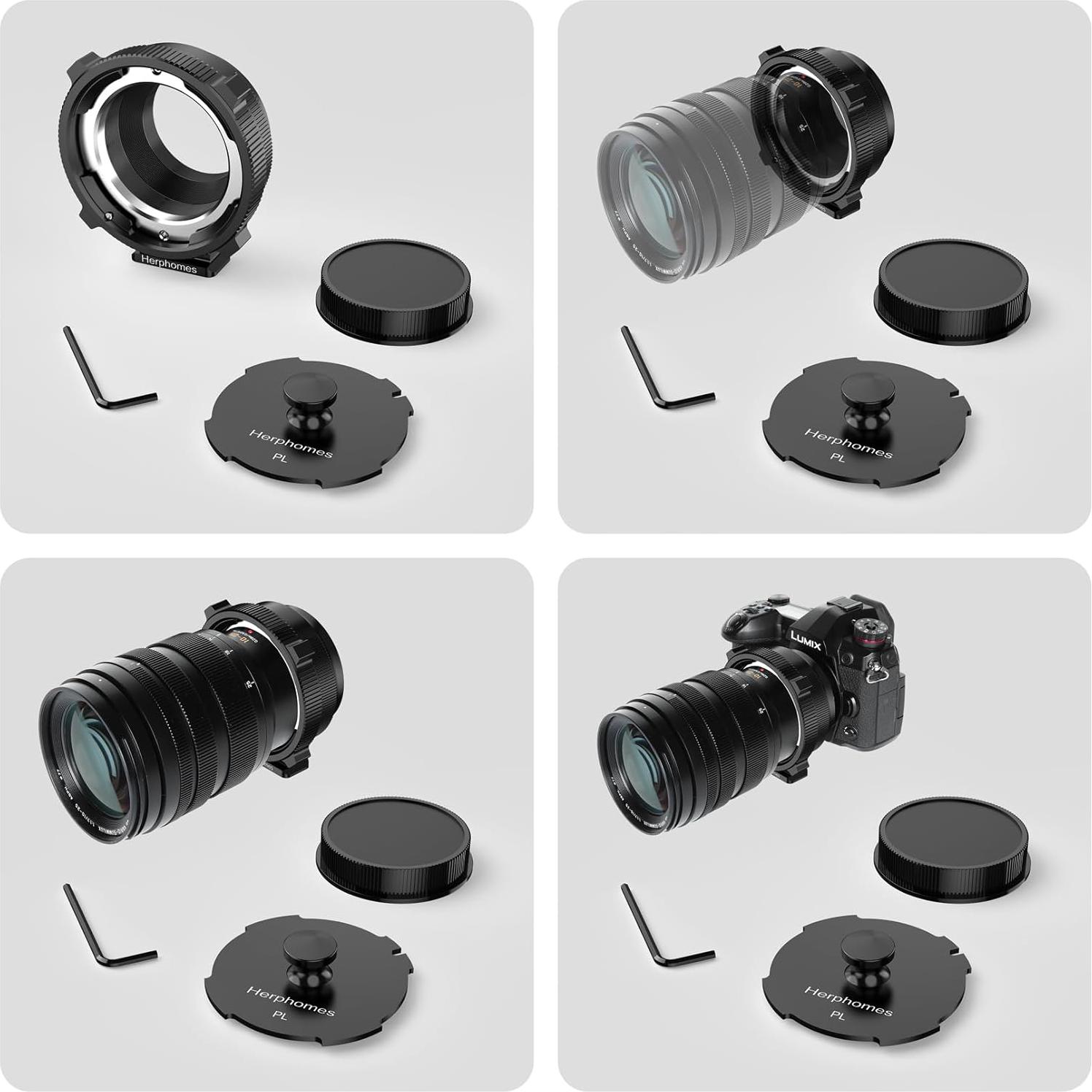 Adaptador de Montura PL-L Herphomes para Cámaras L Panasonic
