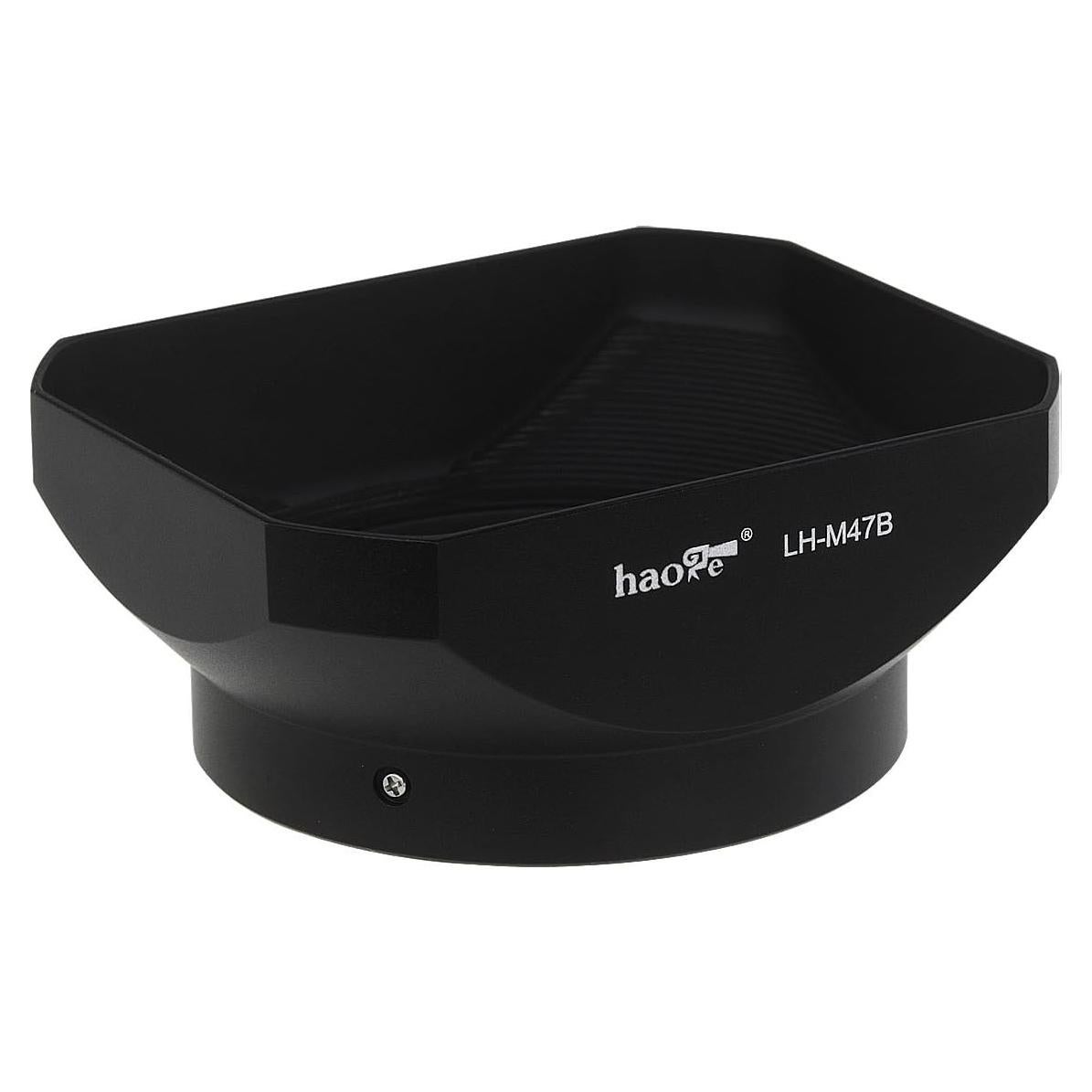 Sombrero de Lente de Metal Haoge LH-M47B para Olympus M.ZUIKO 12mm