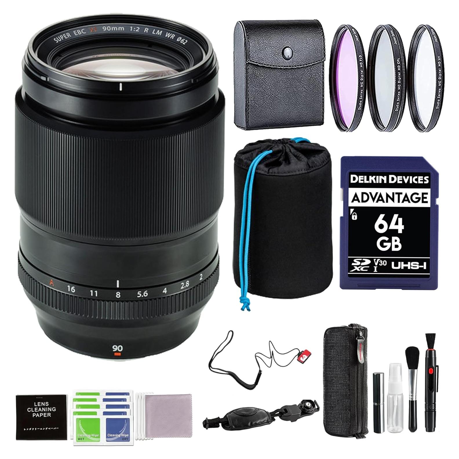 Fujifilm XF 90mm F2 R LM WR + Kit de Filtros 62mm + Accesorios