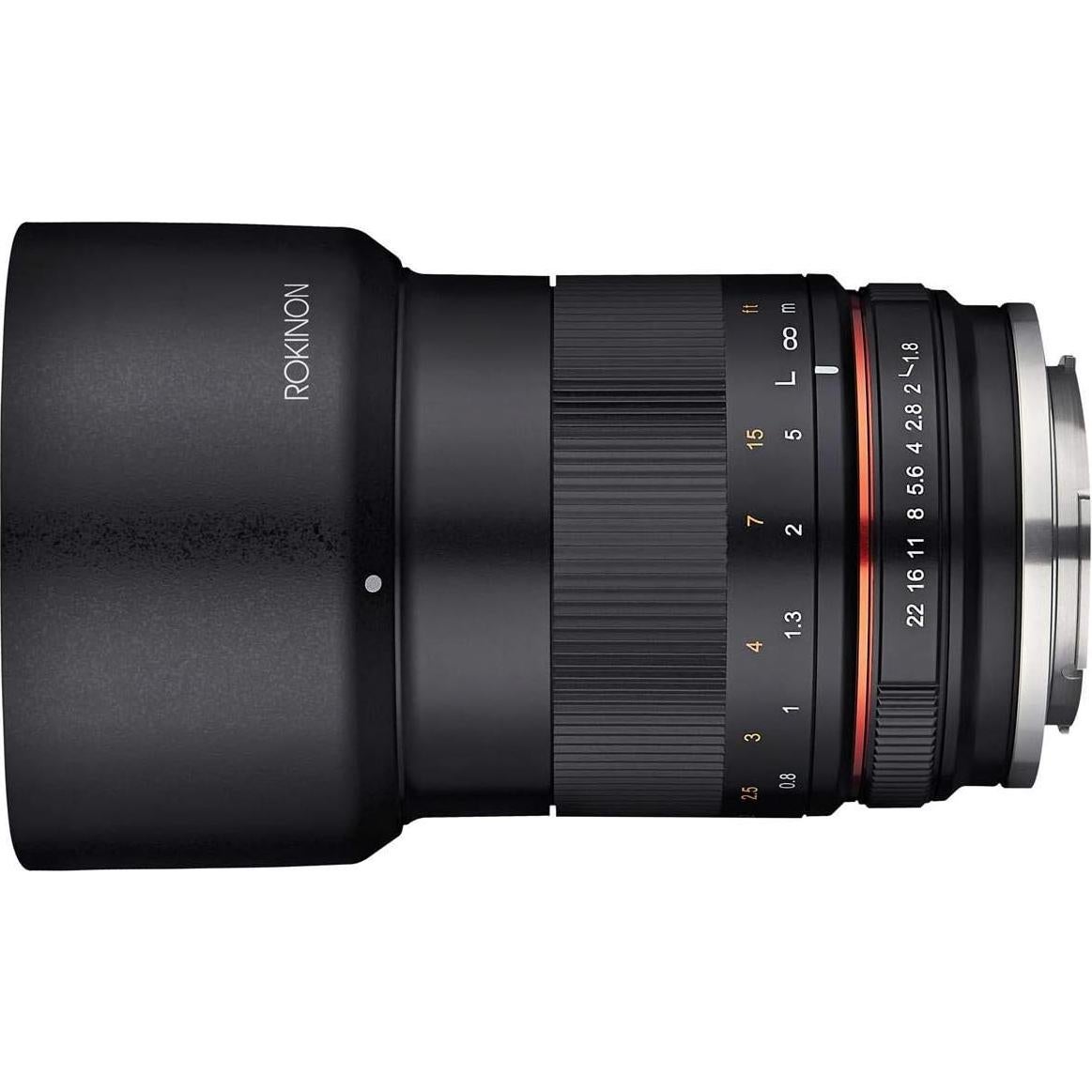 Lente Rokinon 85mm f/1.8 Manual para Fujifilm X - Negro