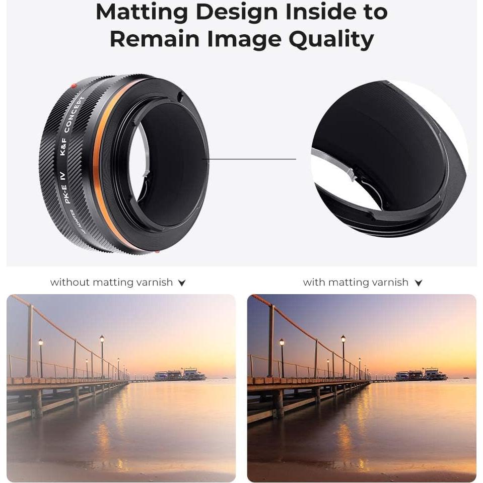 Adaptador de Montura K&F Concept IV PRO Pentax K a Sony E