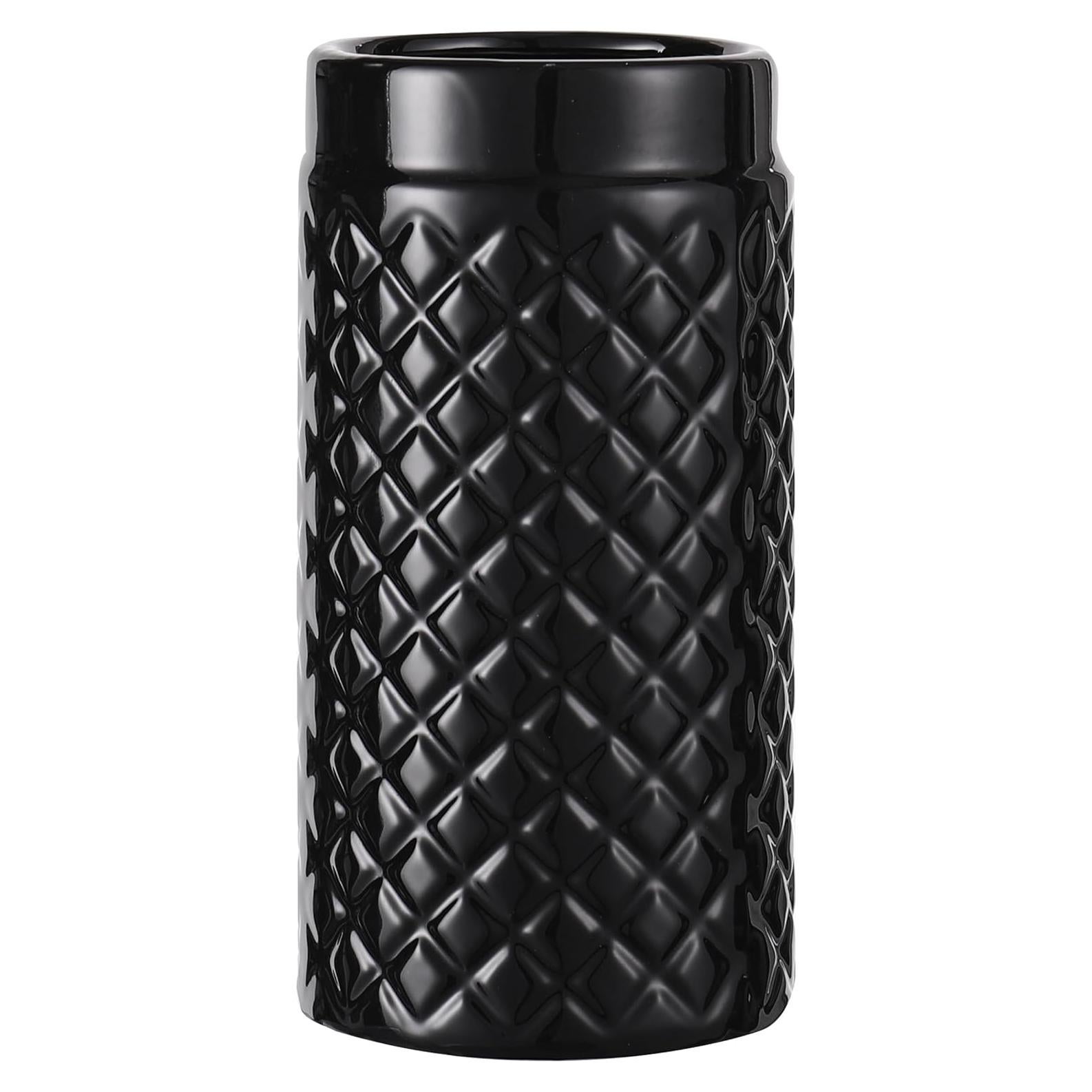 Jarrón de Cerámica Negra YANWE1 20 cm para Flores