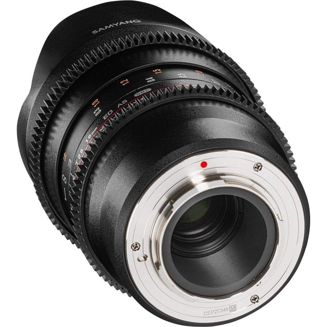Lente de Video Samyang 16mm T2.6 VDSLR para Micro 4/3