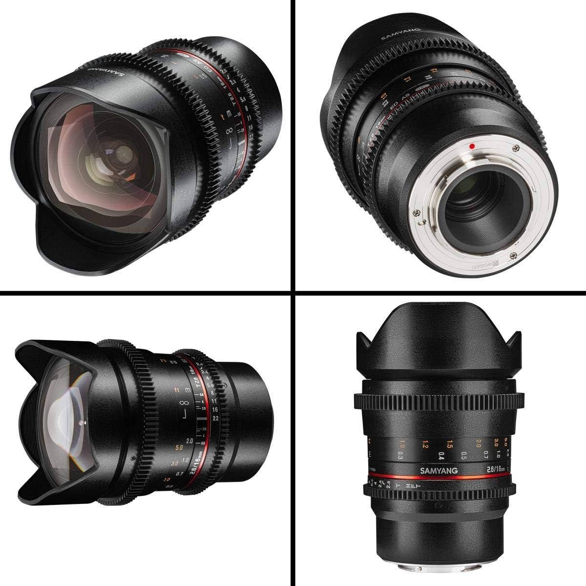 Lente de Video Samyang 16mm T2.6 VDSLR para Micro 4/3