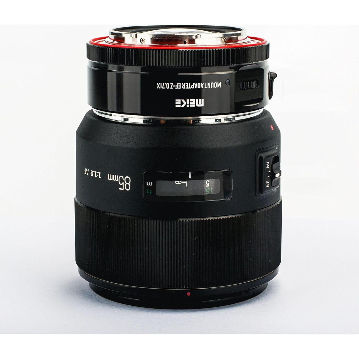 Adaptador de Montura Meike EFTZ-0.71X para Lentes Canon EF a Nikon Z