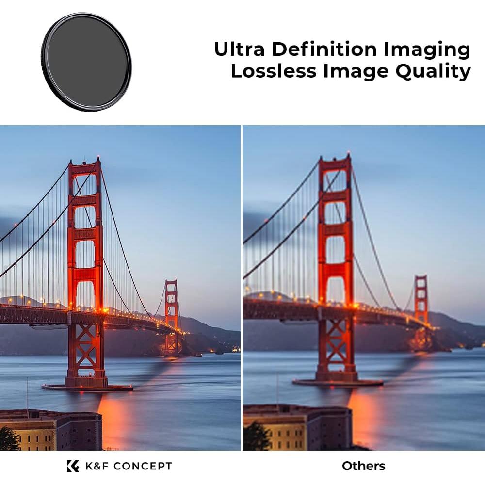 Filtro ND Variable K&F Concept 46mm Densidad Neutra HD
