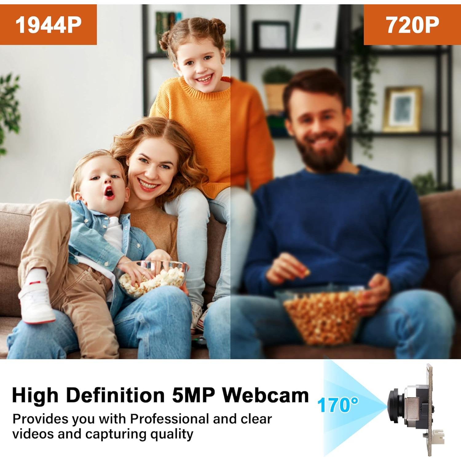 Cámara USB Autofocus 5MP Magnolia con Lente Ojo de Pez 170°