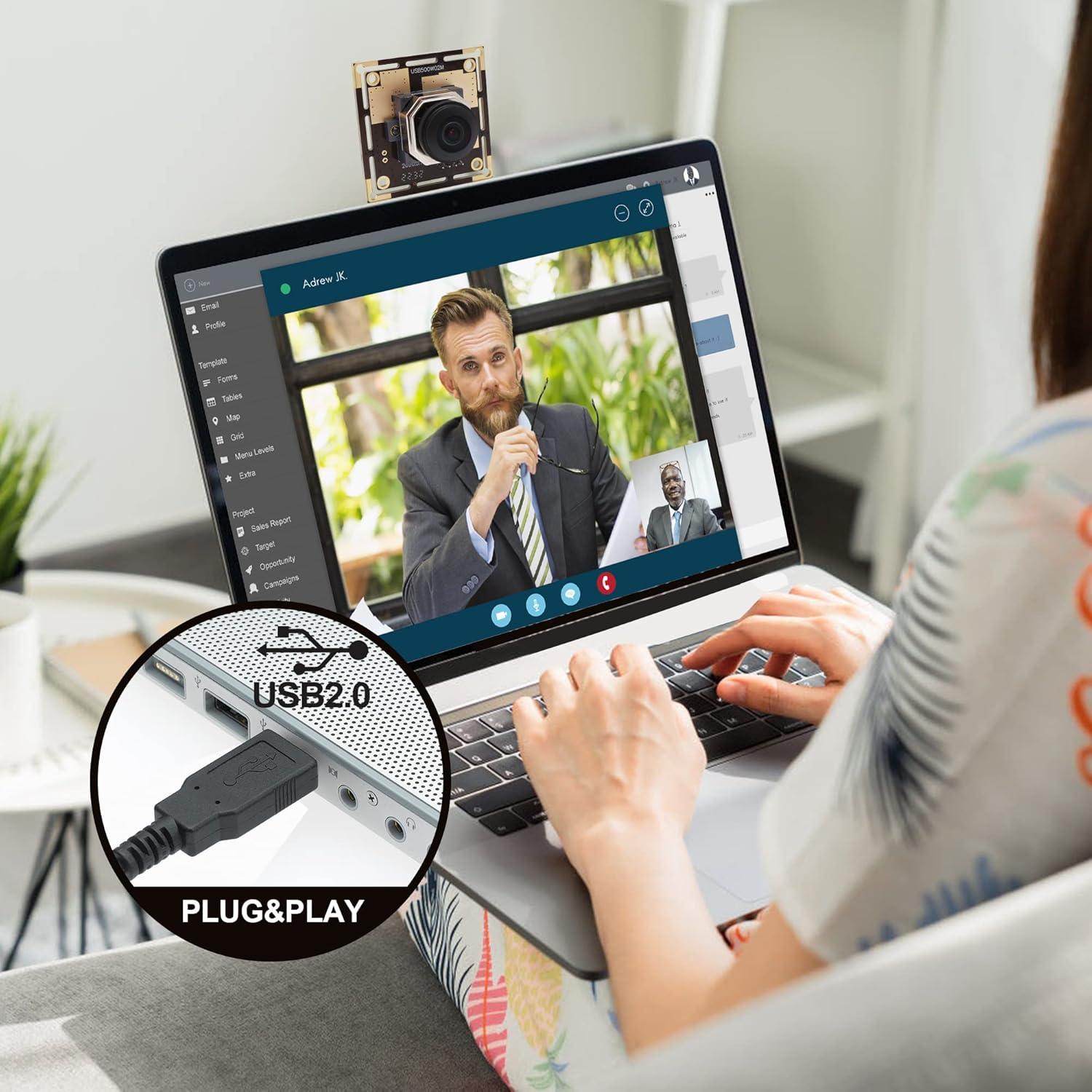 Cámara USB Autofocus 5MP Magnolia con Lente Ojo de Pez 170°