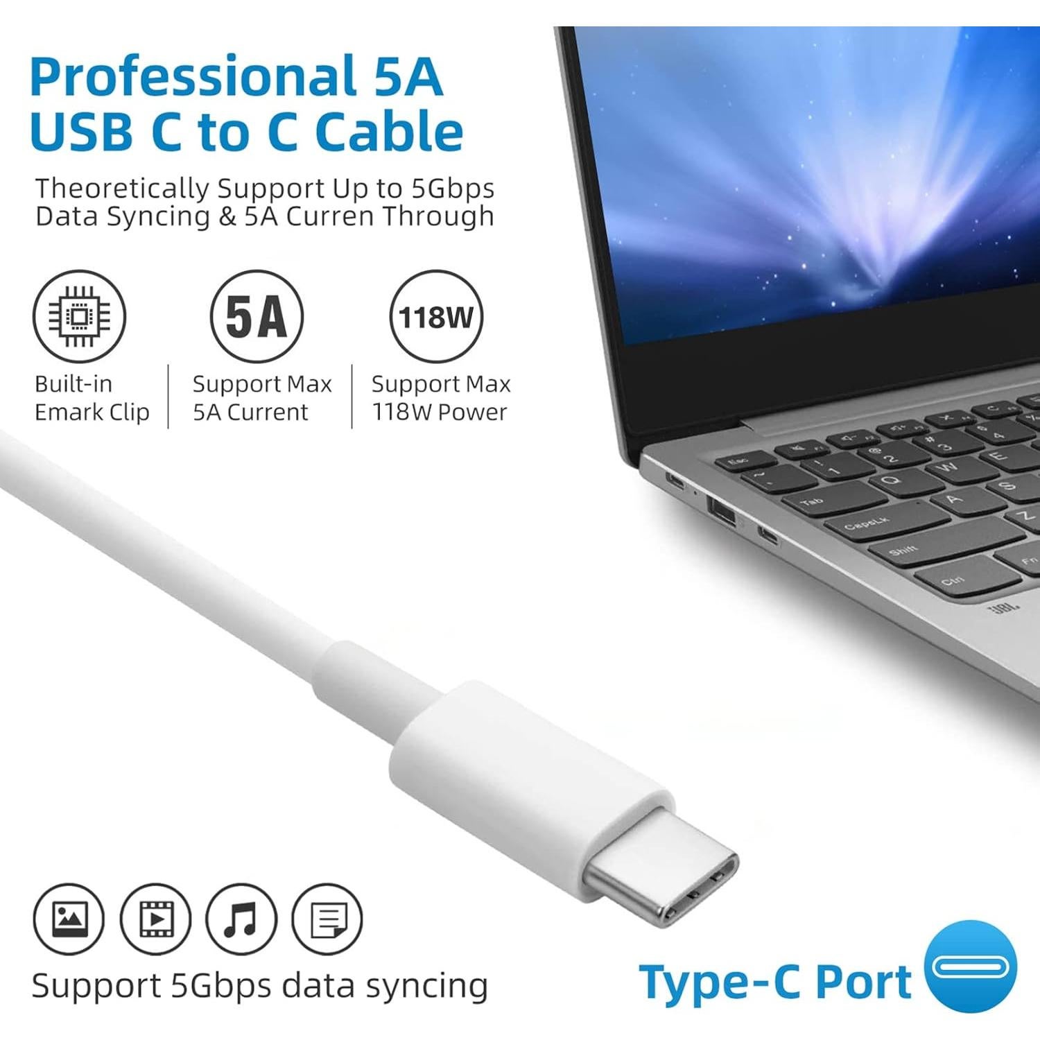 Cargador USB C 118W Furgor para MacBook Pro y Air