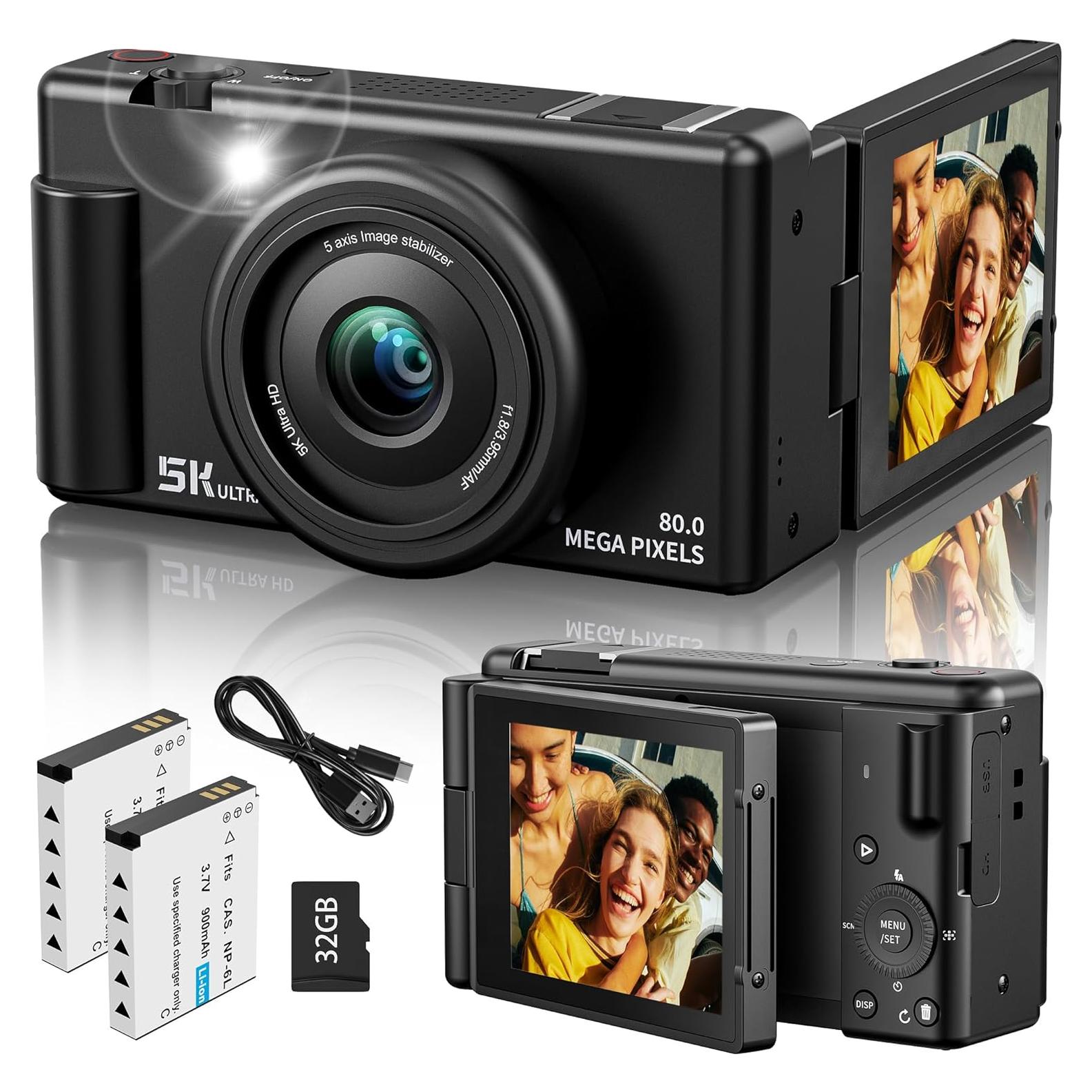 Cámara Digital Jexylon FC003 5K 64MP Zoom 18X Pantalla 3"