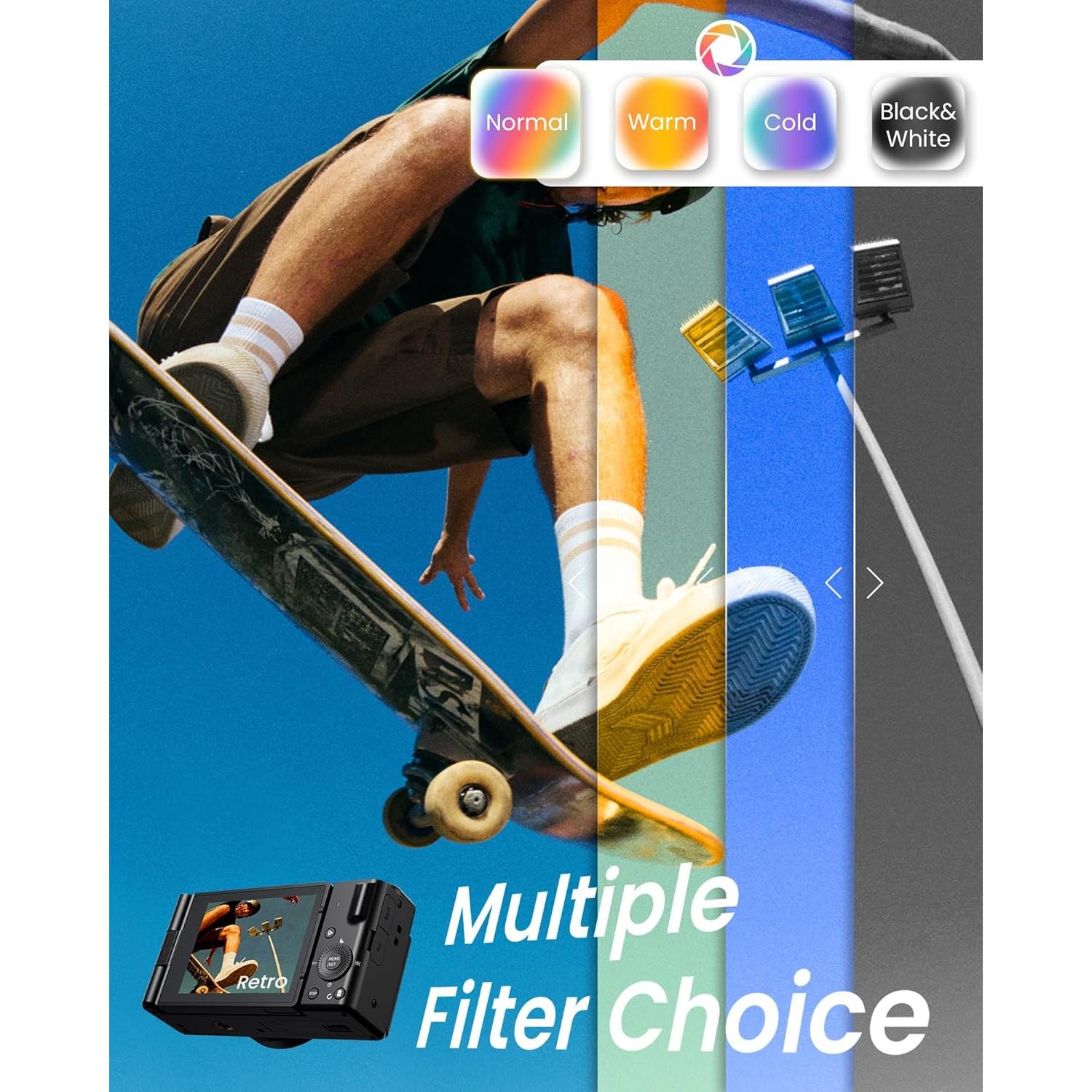 Cámara Digital Jexylon FC003 5K 64MP Zoom 18X Pantalla 3"