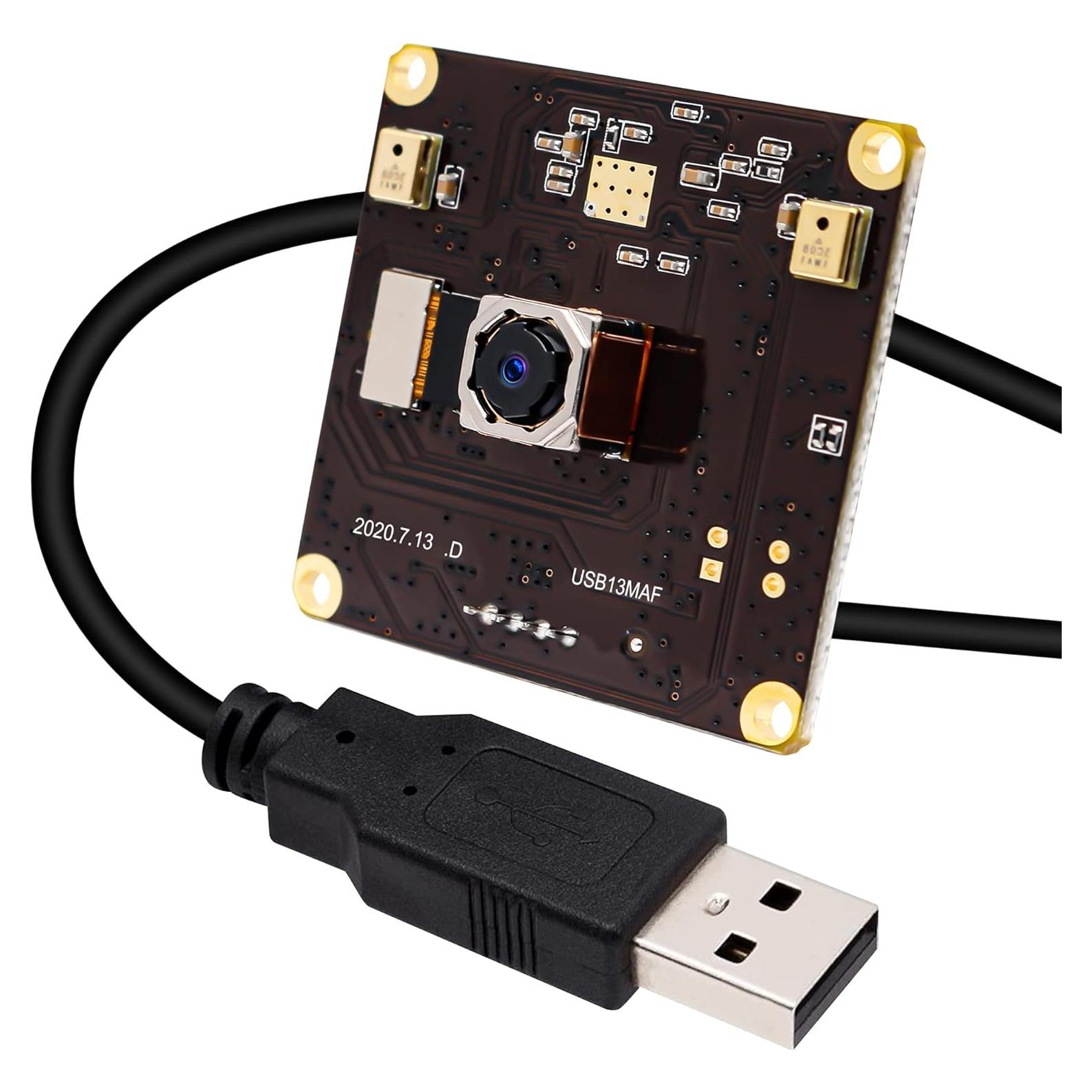 Cámara USB ELP 13MP con Enfoque Automático y Micrófono