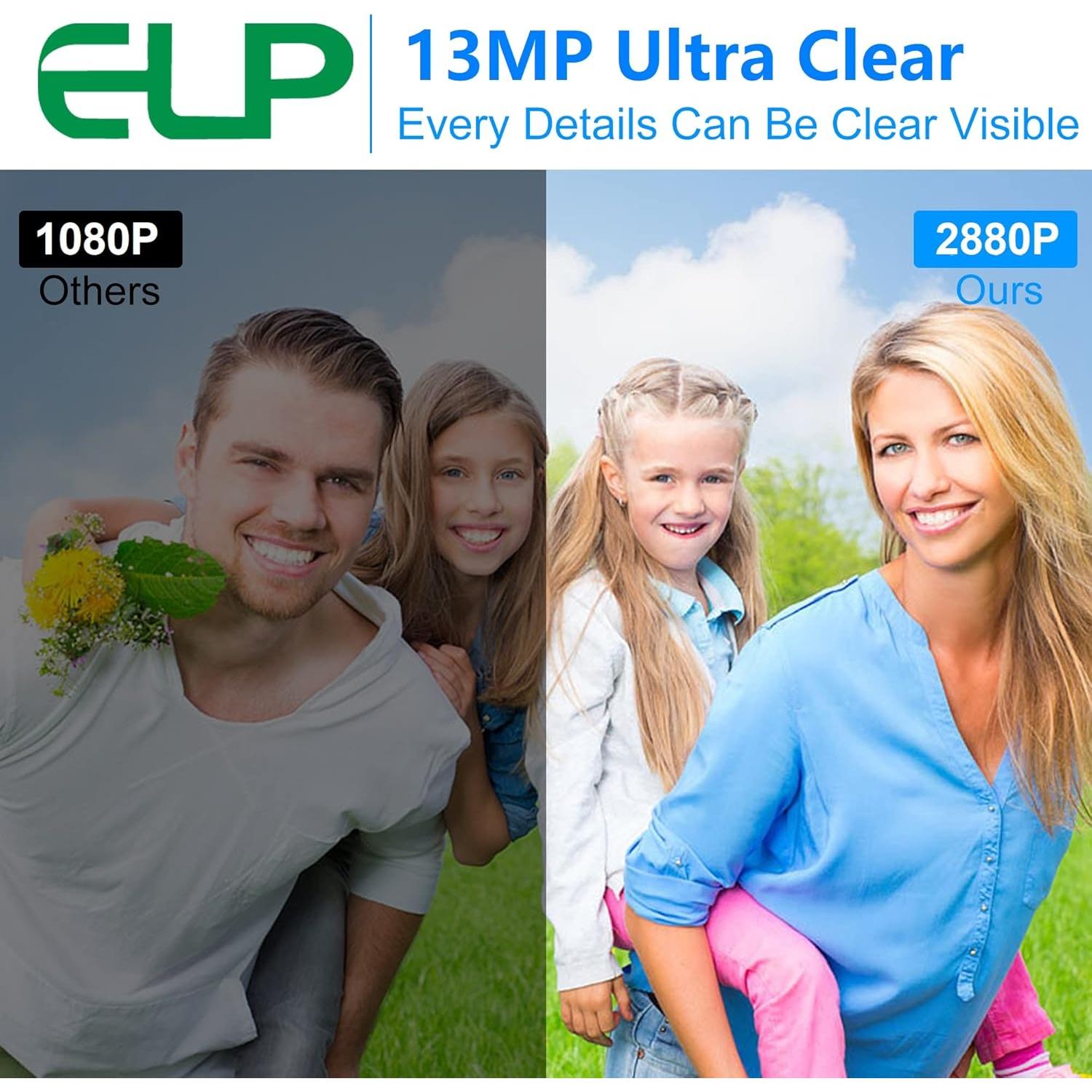 Cámara USB ELP 13MP con Enfoque Automático y Micrófono