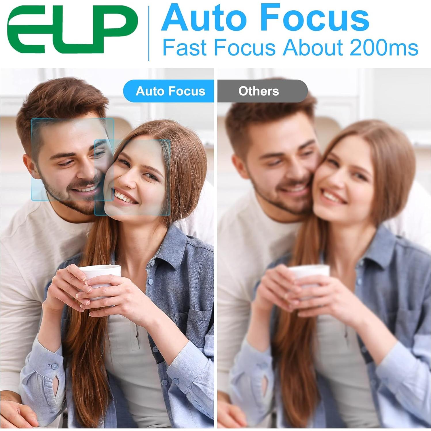 Cámara USB ELP 13MP con Enfoque Automático y Micrófono