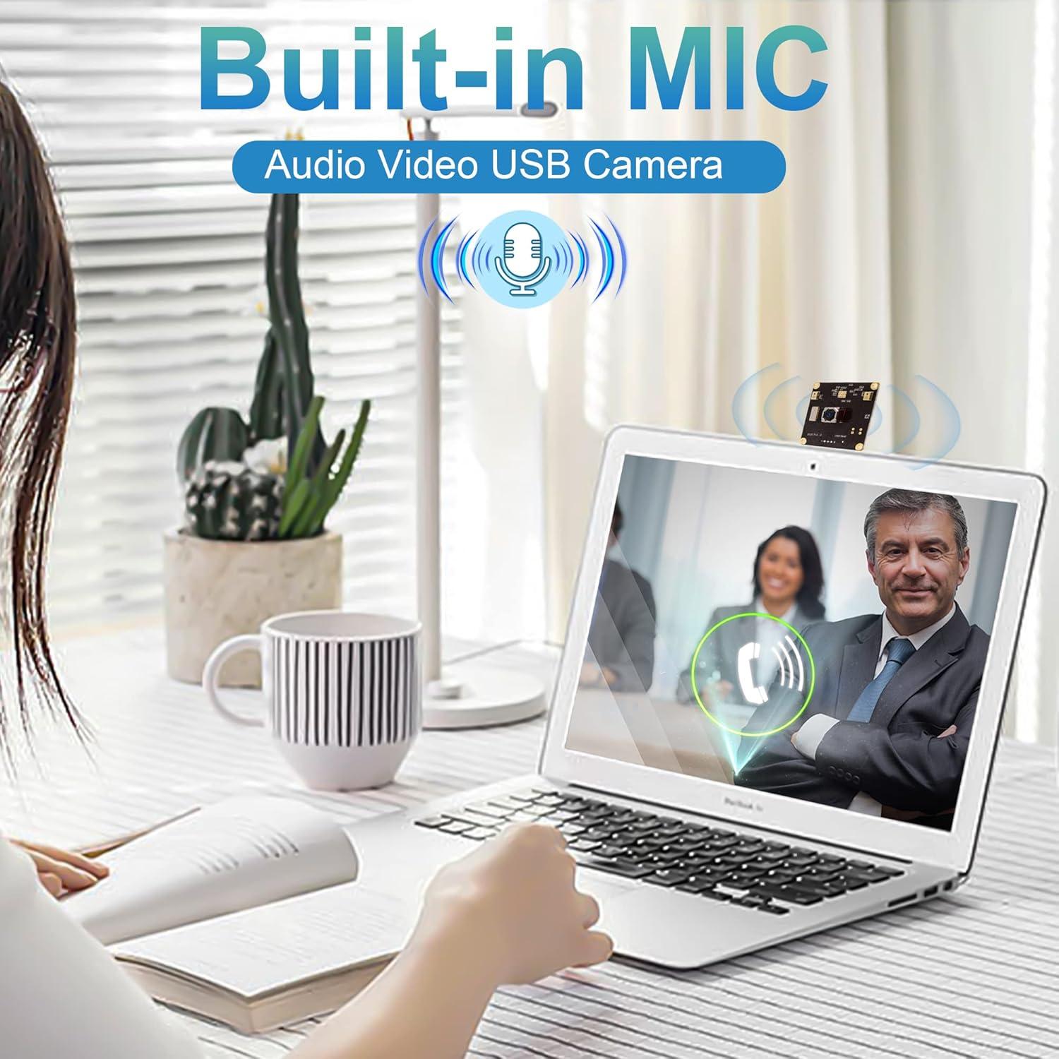 Cámara USB ELP 13MP con Enfoque Automático y Micrófono