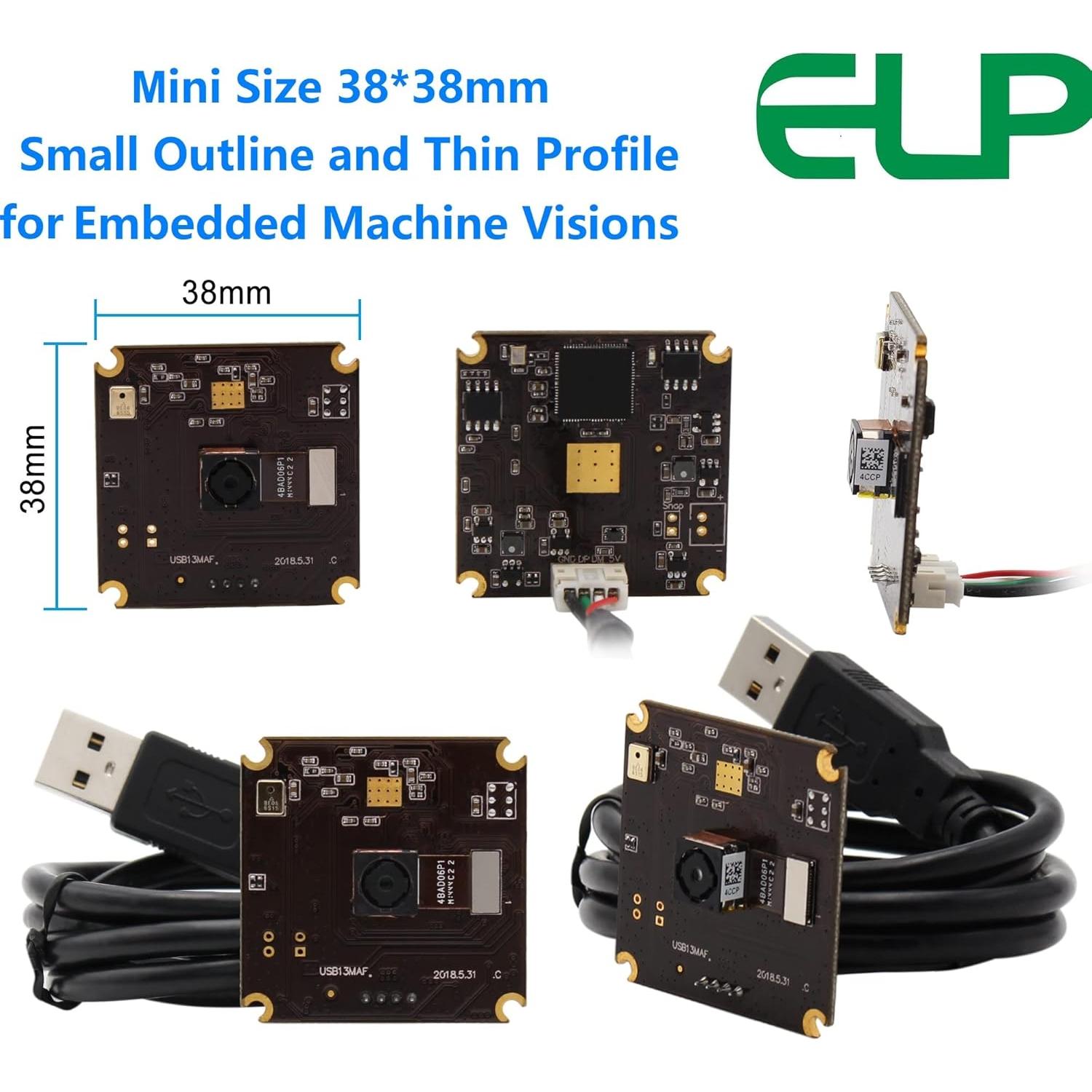 Cámara USB ELP 13MP con Enfoque Automático y Micrófono