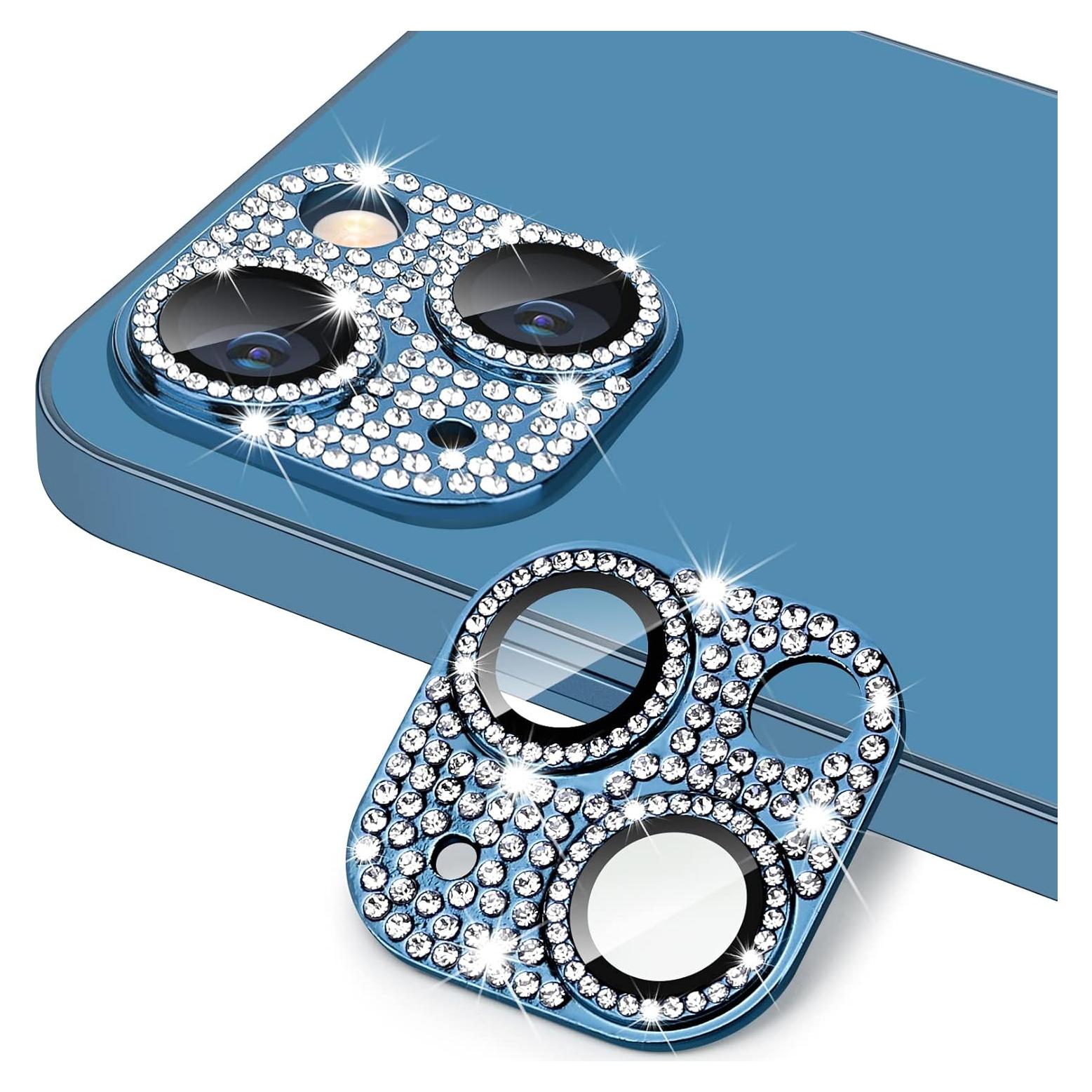 Protector de Lente de Cámara Hsefo para iPhone 13 Mini Azul 9H