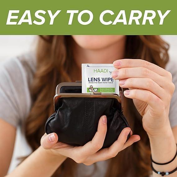 Toallitas Limpiadoras de Lentes HAADI 72 Unidades Ecológicas