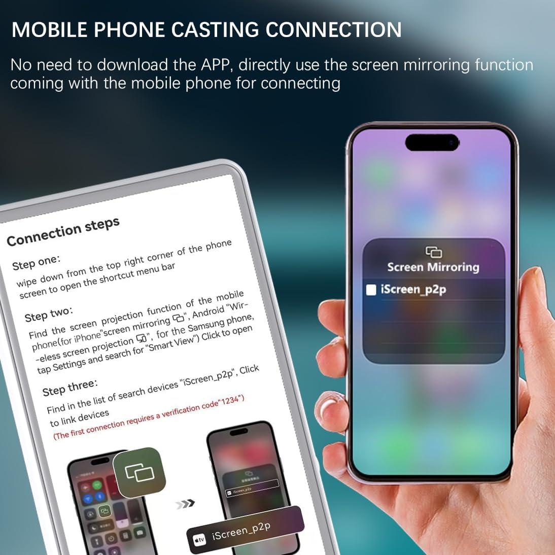 Monitor Selfie Inalámbrico KEPAICHI para iPhone y Samsung