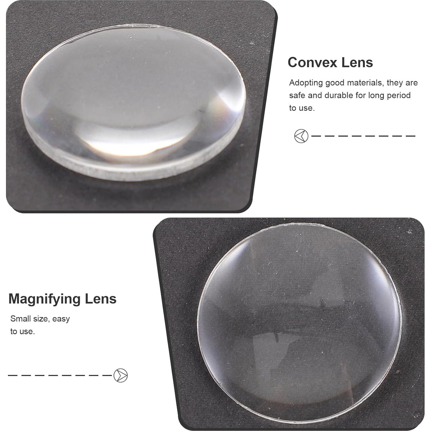 Juego de 12 Lentes Convexas de Acrílico 2.5cm para Experimentos