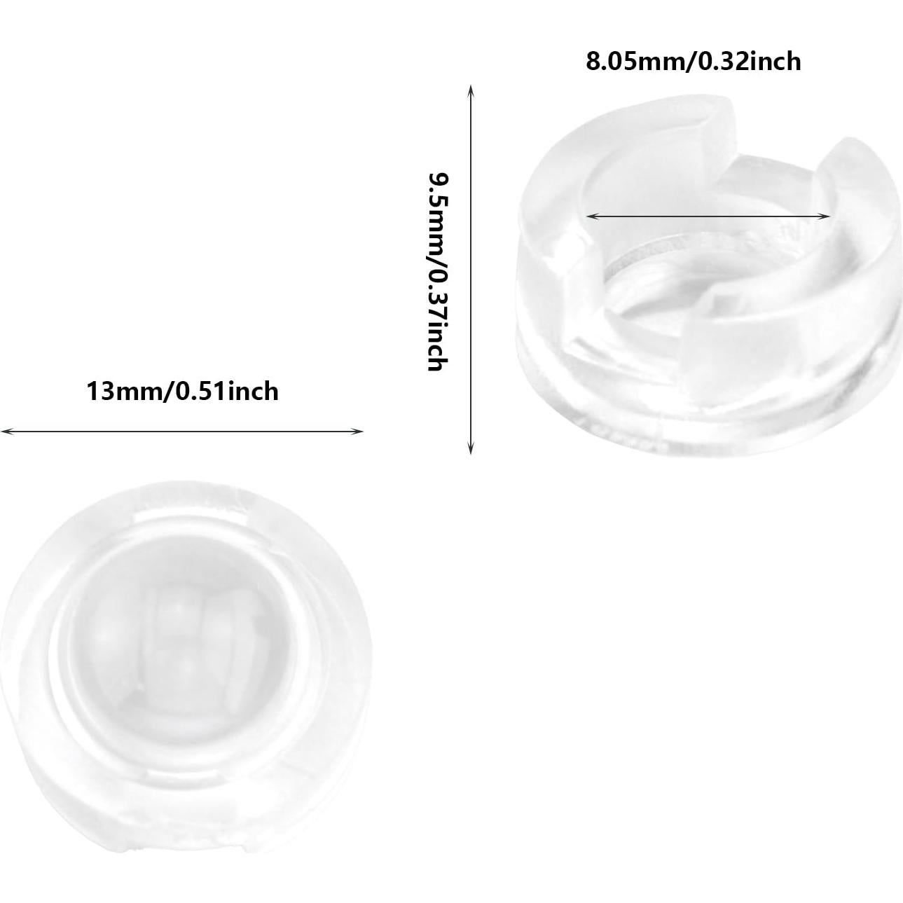 20 Lentes Convexas Transparentes 15 Grados 13mm para LED