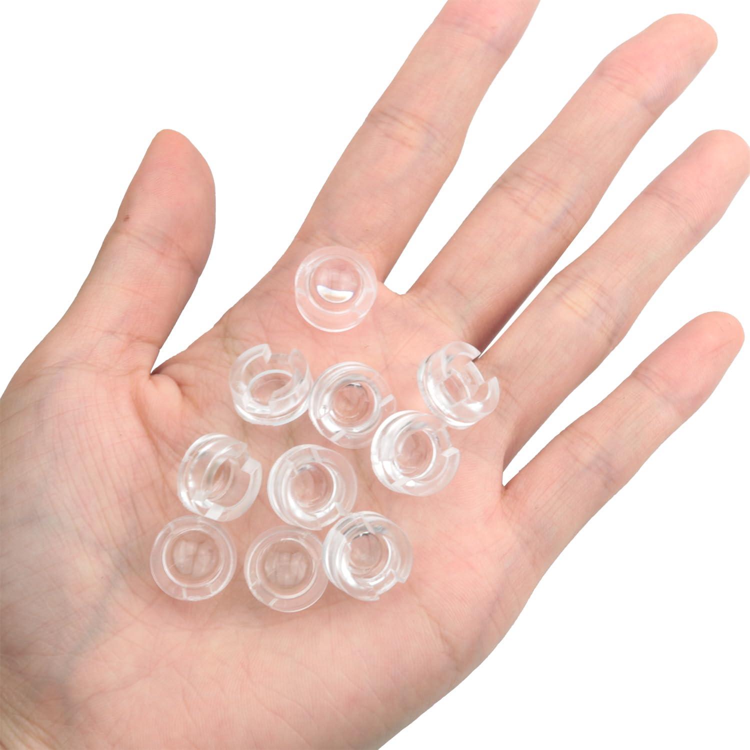 20 Lentes Convexas Transparentes 15 Grados 13mm para LED