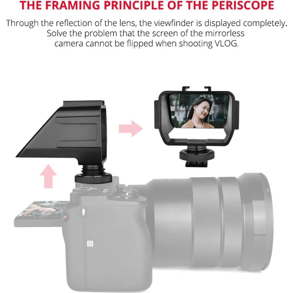 Cámara Vlog Plegable NovelGoal con Pantalla Espejo y 3 Zapatas Frías