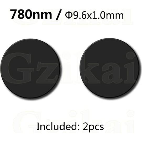 Filtro óptico infrarrojo espejo frío Gzikai 9.6mm 780nm - 2 piezas